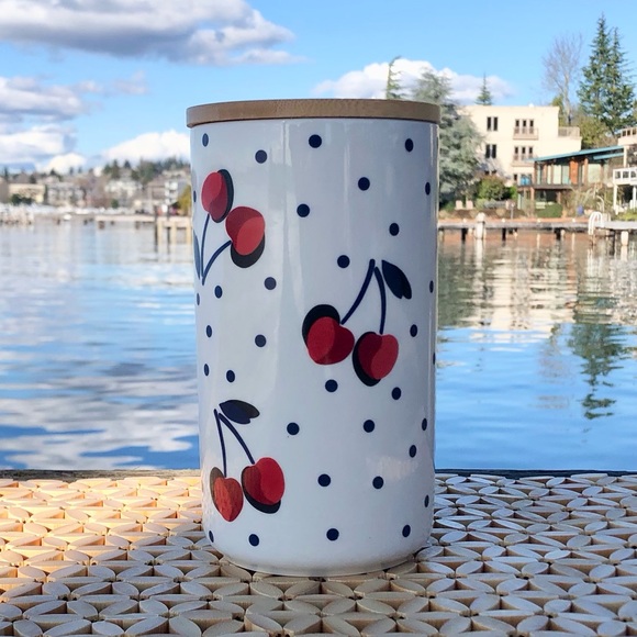 🍒 NEW KATE SPADE LENOX CANISTER 🍒 - Picture 1 of 4